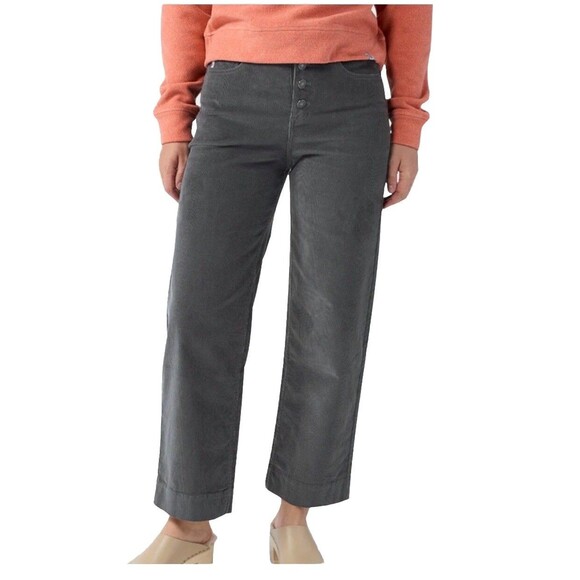 Stio “Rivet Cord” Pants Gray Cotton Corduroy Size 8 Button Fly - Picture 1 of 12
